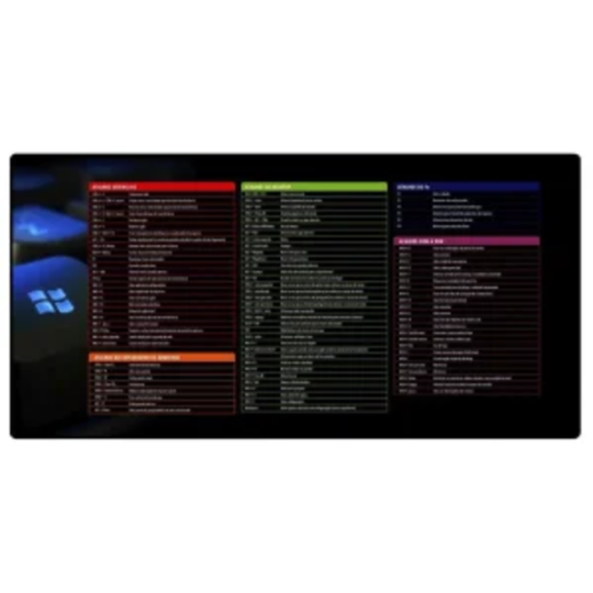 Mouse Pad Speed Gamer Extra Grande 700x350x3mm - Atalhos De Teclado Do Windows 03657 EXBOM MP-7035C38