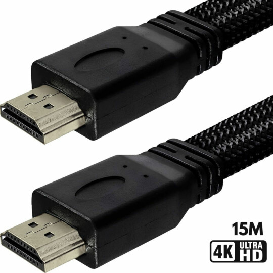 Cabo HDMI 15 Metros em Malha 2.0 HD 4K GRASEP - D-4K02 15M