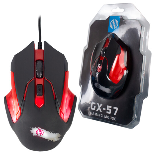 MOUSE GAMER VERMELHO MARCA HOOPSON - GX-57R