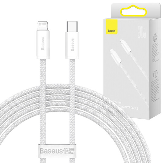 Cabo Tipo-C para Lightning Baseus Dynamic Series 20W 2m Branco