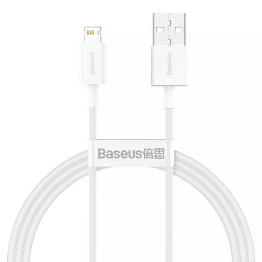 Cabo Lightning Baseus Superior Series Fast Charging 2.4A 1 5m Branco