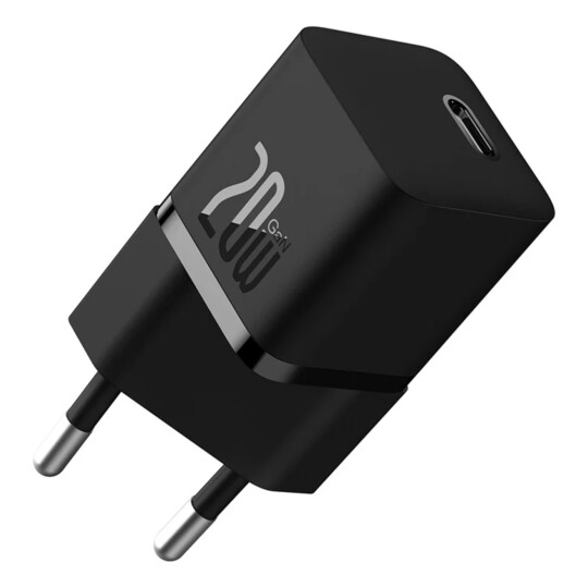 Carregador de Parede Baseus GaN5 mini 1C 20W Preto - CCGAN20E5-M