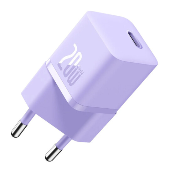 Carregador de Parede Baseus GaN5 mini 1C 20W Roxa - CCGAN20E5-M