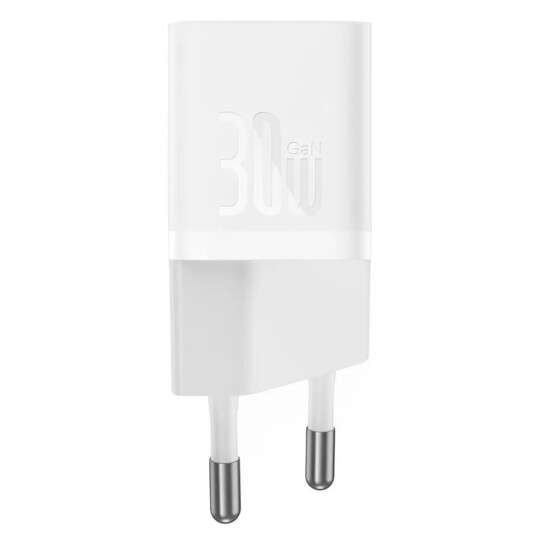 Carregador de Parede Tipo C GaN5 Fast Charger(mini) 1C 30W Branco CCGAN30E5-M Baseus 