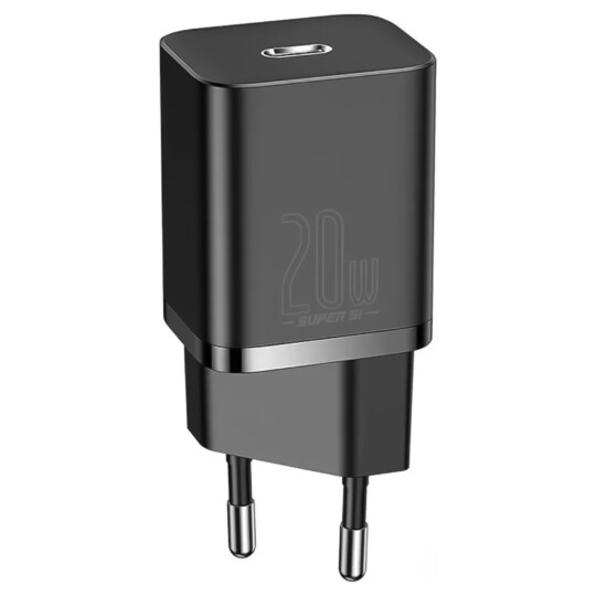 Carregador de Parede Tipo C Baseus Super Si Quick Charger 20W Preto - CCCPJGCE