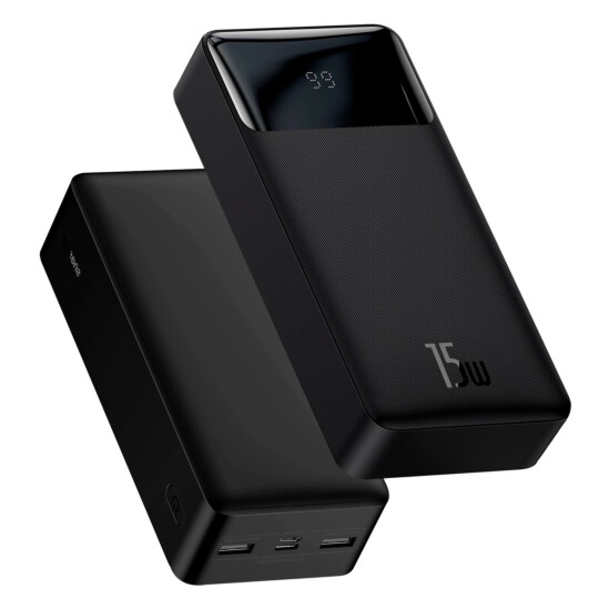 Carregador Portátil Baseus Bipow Digital Display Power Bank 20000mAh 15W Preto modelo PPBD20