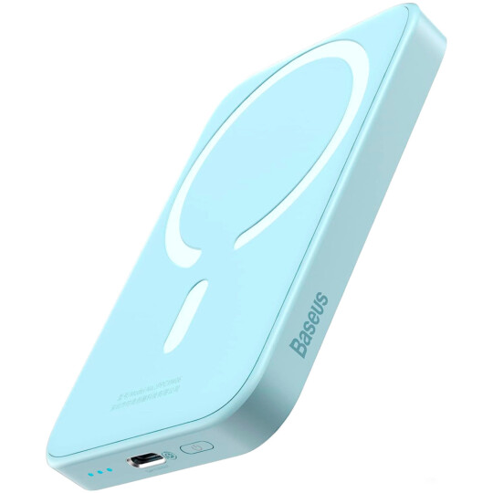 Carregador Magnético Sem Fio Baseus  Mini Air 6000 mAh 20W azul PPCXM06A