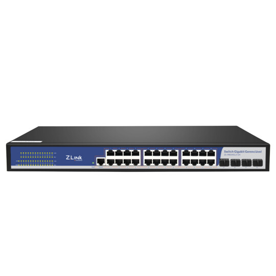 Switch Ethernet 24 Portas Gigabit Gerenciavel L2 Z-LINK-SW24GL2-U4