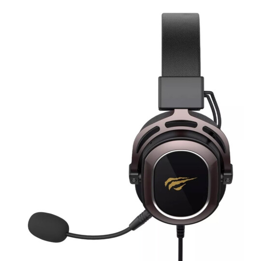 Headset Gamer Havit H2008D Gaming Series Preto e Marrom - HVGMH-H2008d-BOR