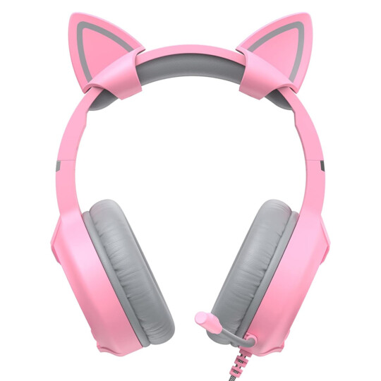 Fone de ouvido Gamer com fio Havit H2233d Rosa