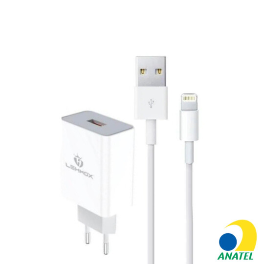 Carregador de Celular 3.1A Usb com Cabo Lightning LEHMOX - LE-509 IOS