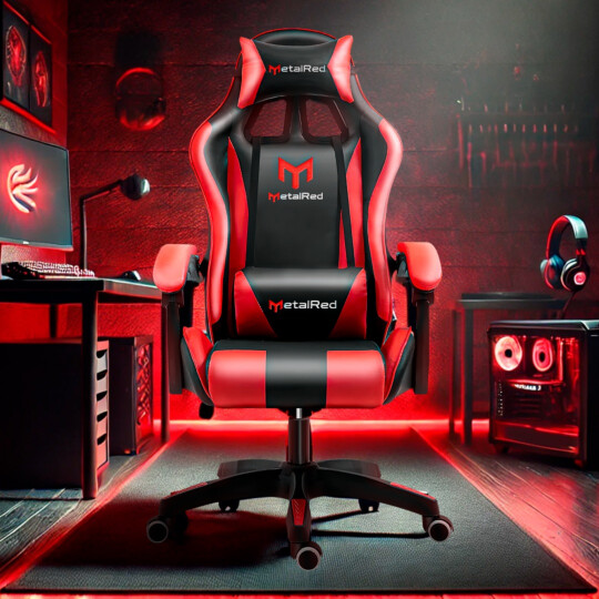 Cadeira Gamer Ceres  METALRED M2 - Preto e Vermelho