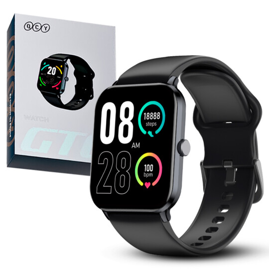 Relógio Smartwatch QCY GTC S1 Monitoramento Esportivo Preto - WA22GTCA