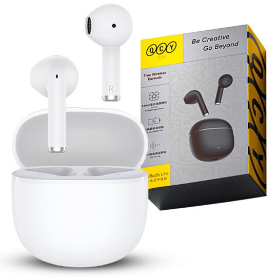 Fone de ouvido Bluetooth QCY AilyBuds Lite T29 Branco - BH23QT29A