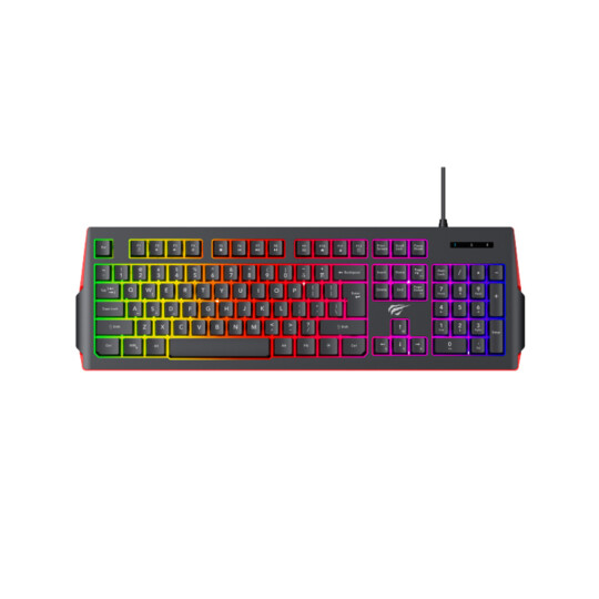 Teclado Gamer Havit Com Fio ABNT2 RGB KB866L - Preto