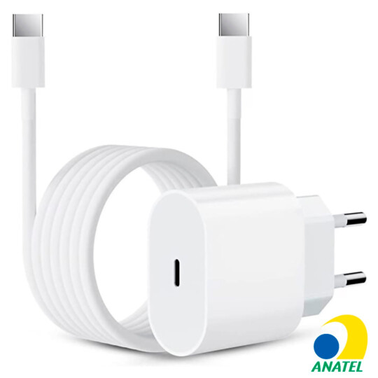 Carregador de Celular 25W Porta USB-C + Cabo Type-C LEHMOX - LE-357 TYPEC