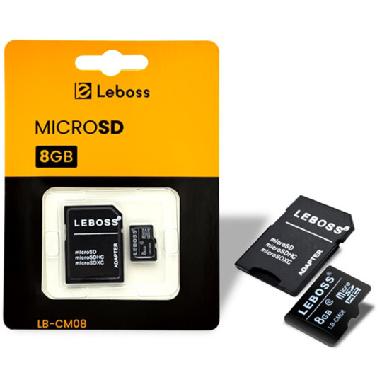 Cartão De Memória 8GB MICRO SD/TF LEBOSS - LB-CM08