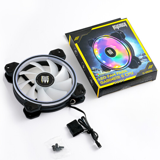 Cooler Fan 120mm Com Led Rgb Para Gabinete Pc Revenger - G-VR331