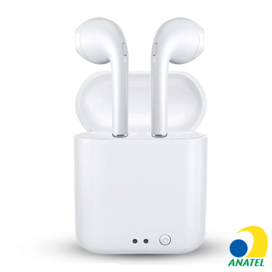 Fone De Ouvido Bluetooth I7 MINI TWS Branco LEHMOX - I7MINI