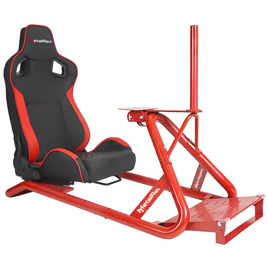 Cockpit Simracing Gamer Retrátil e Ajustável Vermelho METALRED FX6004