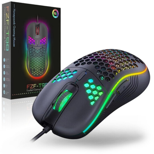 Mouse Gamer Usb com Led RGB e 7200 DPI Ebai - FZF-T98