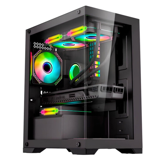 Gabinete Gamer Nebula Mini MetalRed M6 Sem Fans - Preto