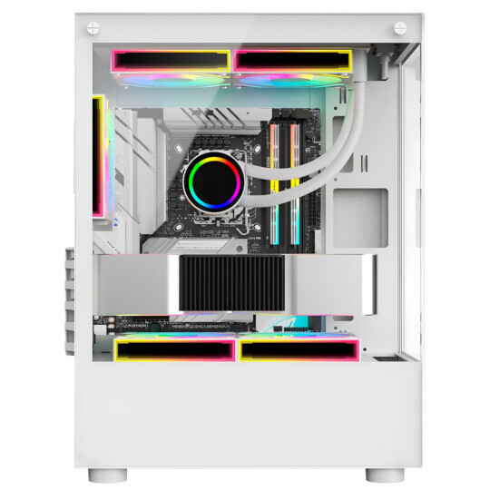 Gabinete Gamer Stellar Mini MetalRed M8 Sem Fans - Branco