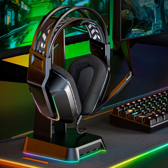 Headset Gamer com Fio Over-ear RGB Xtrike-ME GH-712 Preto 