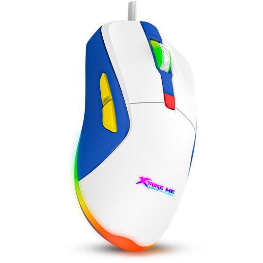 Mouse Gamer Branco Xtrike-ME GM-227 com Fio USB RGB 3600dpi