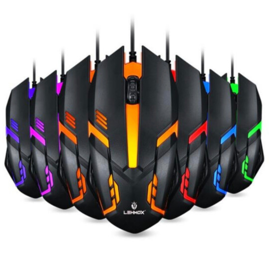 Mouse Gamer com Fio Usb e Led Lehmox - LEY-206