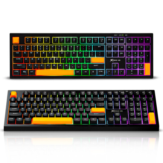 Teclado Gamer Semi Mecânico KB-512BK com RGB USB padrão ANSI