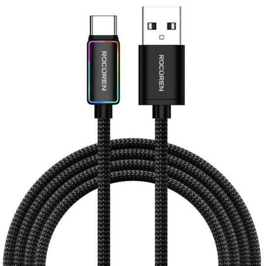 Cabo USB C Rocoren Micai Series USB A para USB C 3A 1m - RCXCAT-MC01