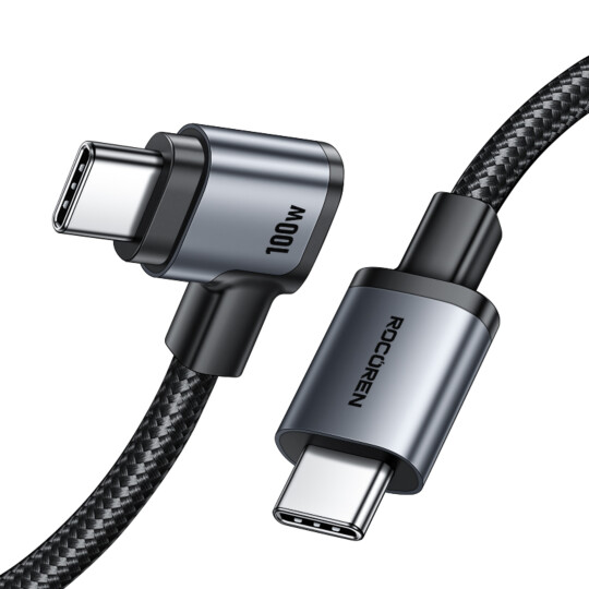 Cabo USB C Rocoren Kaijia Data USB C para USB C 100W 1m - RCXCTT1-KJ0G