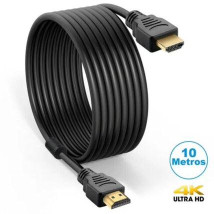 Cabo Hdmi Full HD com 10 Metros sem Malha Exbom 01762