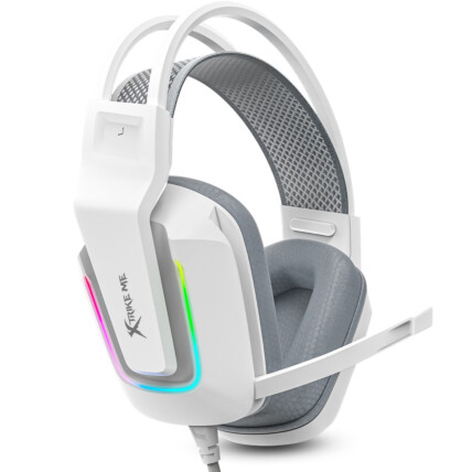 Headset Gamer c/ Fio Over-ear RGB Xtrike-ME GH-712WH Branco 