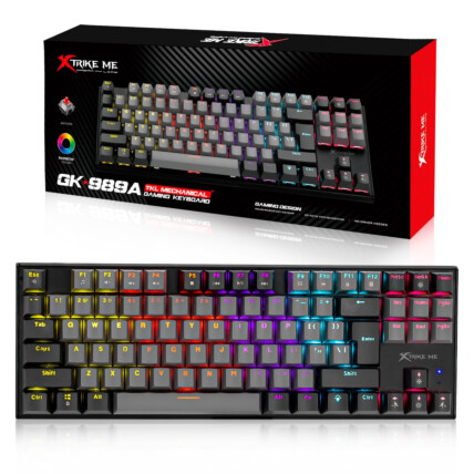 Teclado Mecânico Gamer RGB Xtrike-ME GK-989A Switch Red ANSI