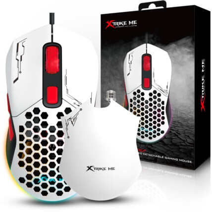 Mouse Gamer Customizável Xtrike-ME GM-316W Branco RGB 7200dpi