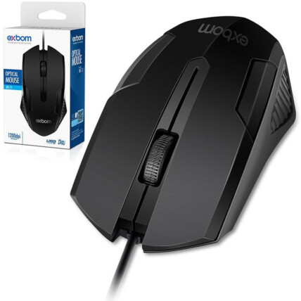 Mouse Óptico com Fio Usb Black 03950 - MS-71