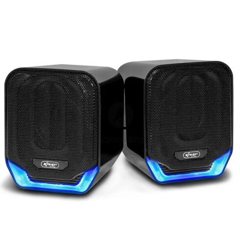 Caixa De Som 12 Rms Knup Subwoofer Usb P2 Rgb Caixinha Pc Notebook