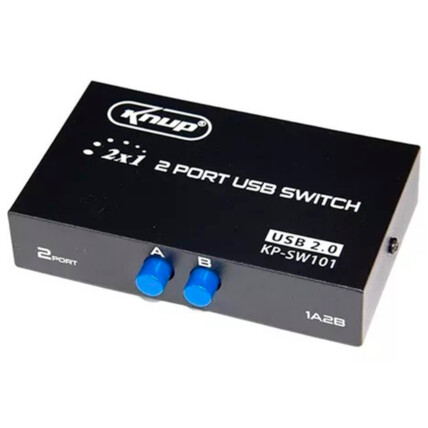 Hub Switch Usb 2 Portas Tipo B 1 Usb A KNUP - KP-SW101