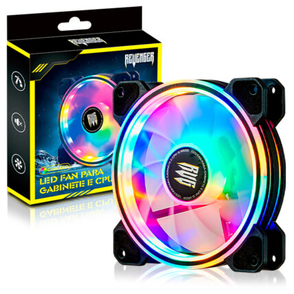 Cooler Fan 120mm Com Led Rgb Para Gabinete Pc Revenger - G-VR331