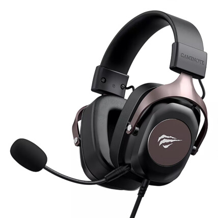 Headset gamer com Fio e Microfone Havit Gaming Series H2002S - Preto+Marrom