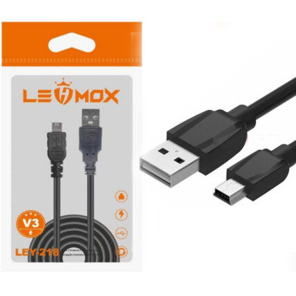 Cabo USB para V3 Mini USB para Controle Ps3 e Câmera - Lehmox - LEY-218