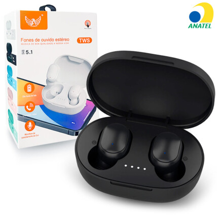 Fone de Ouvido Bluetooth TWS Airdots Colorido ALTOMEX - A-587