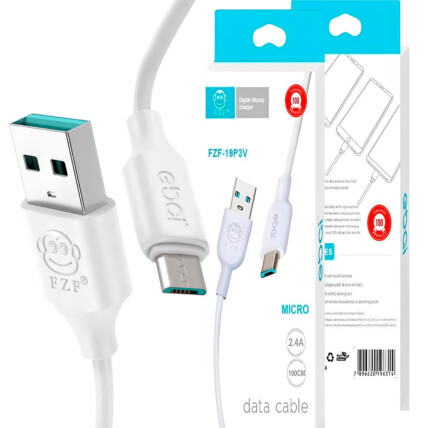 Cabo Carregador V8 Micro USB 2.4a 1 Metro - FZF-19P3V