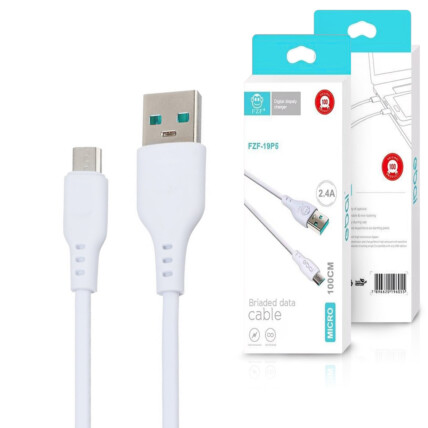 Cabo Carregador V8 Micro USB 2.4A 1 Metro - FZF-19P5