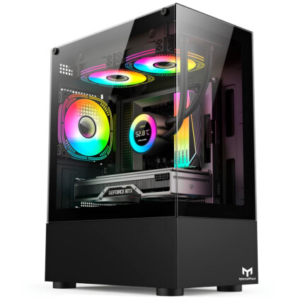 Gabinete Gamer Stellar Mini MetalRed M8 Sem Fans - Preto