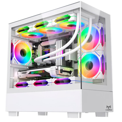 Gabinete Gamer Stellar Pro MetalRed M9 Sem Fans - Branco