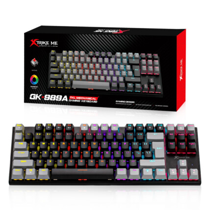 Teclado Mecânico Gamer RGB Xtrike-ME GK-989B Switch Red ANSI