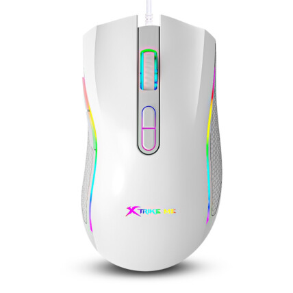 Mouse Gamer Xtrike-ME GM-314 WH Branco USB com RGB 7200dpi